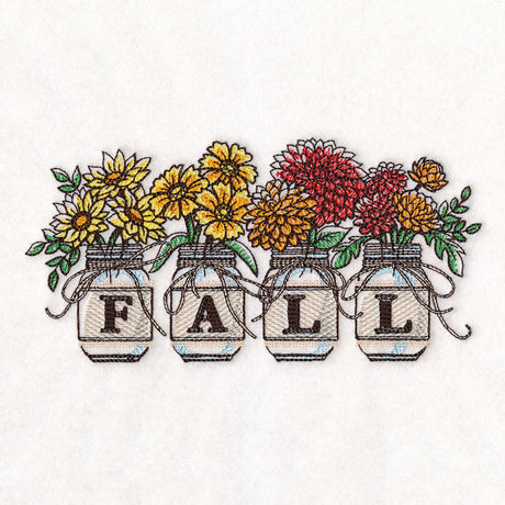 Fall Jar Bouquet Border