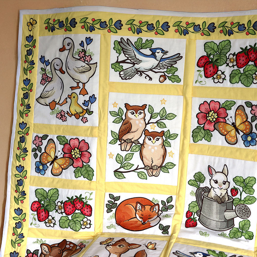 Woodland Animals Quilt - Bunny