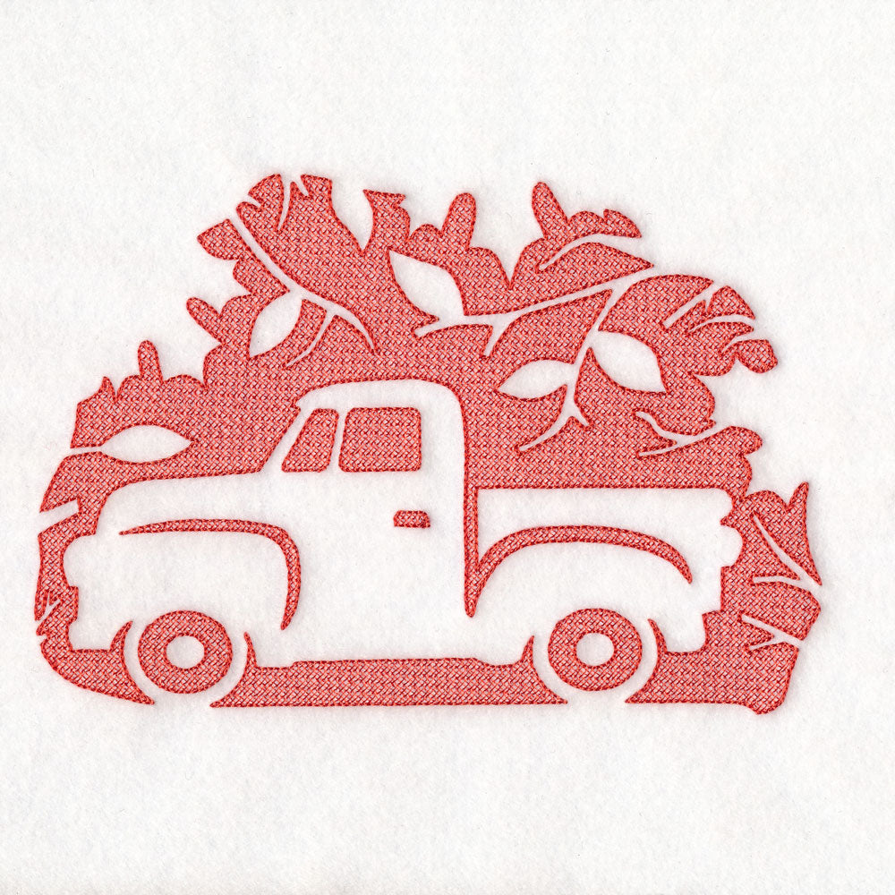 Autumn Retro Truck (Embossed)
