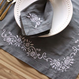 Whitework Floral Corner