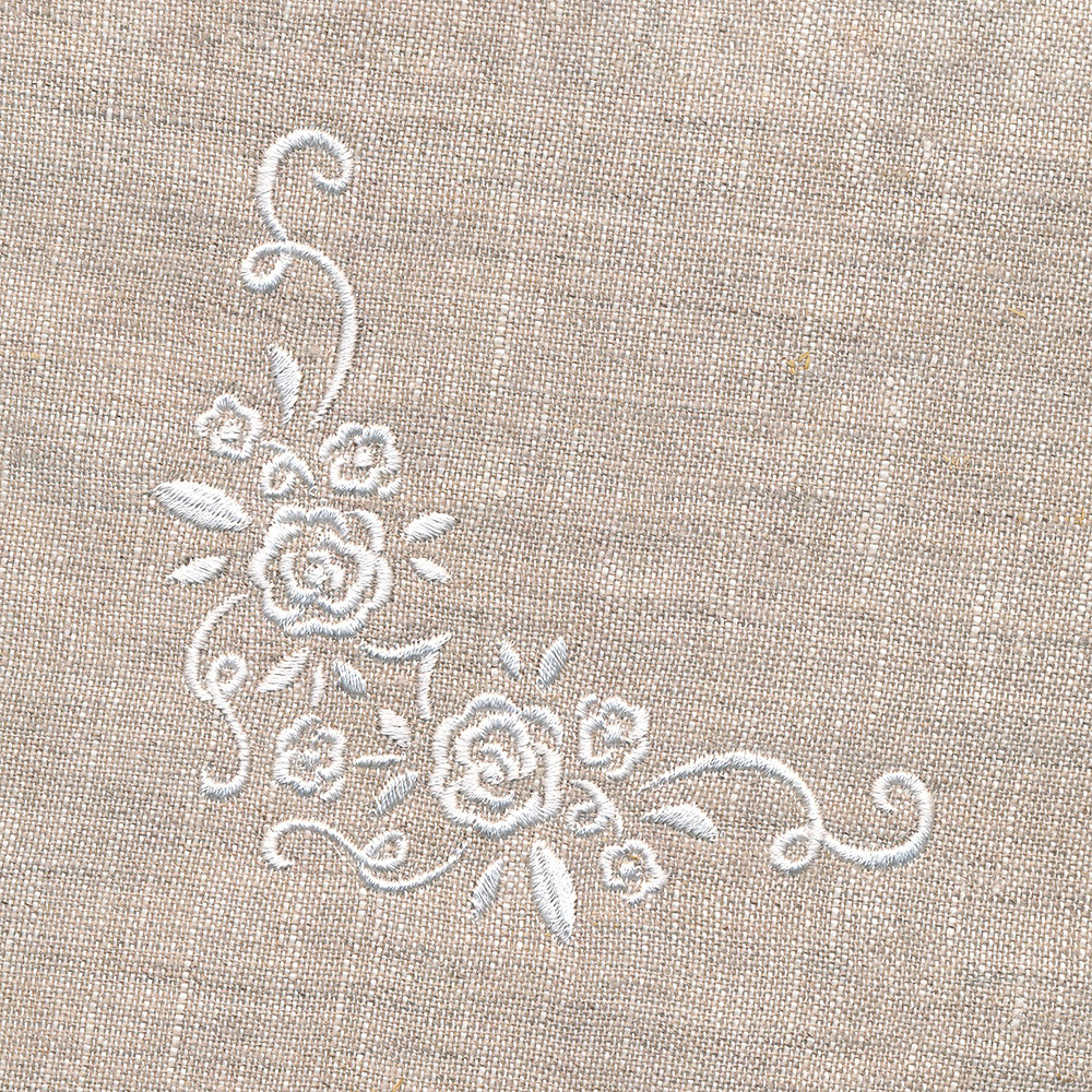 Whitework Floral Corner
