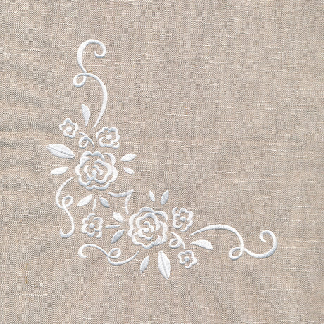 Whitework Floral Corner