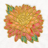 Gilded Stained Glass Chrysanthemum
