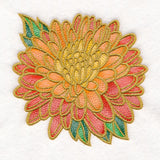Gilded Stained Glass Chrysanthemum