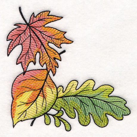 Color Theory Harvest Leaves Corner