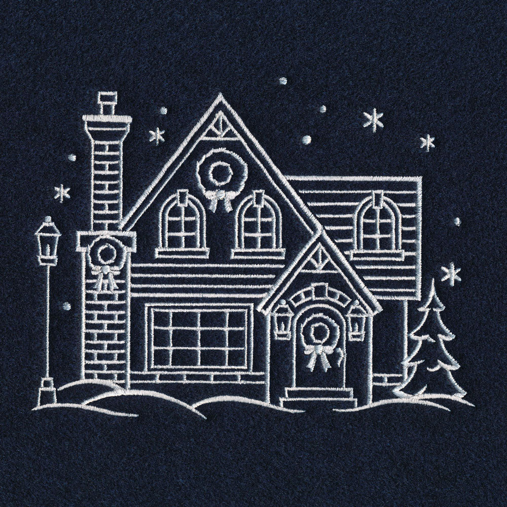 Christmas Village House (Whitework)