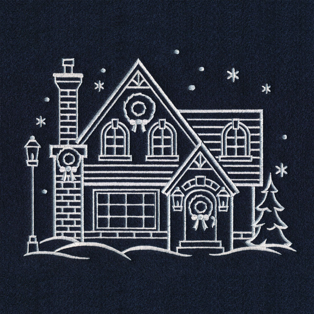 Christmas Village House (Whitework)