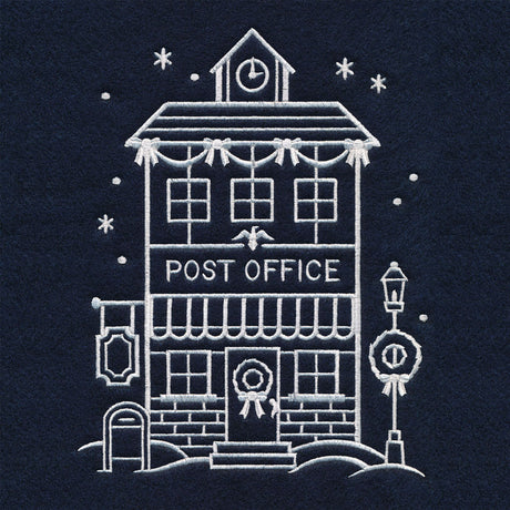 Christmas Village Post Office (Whitework)