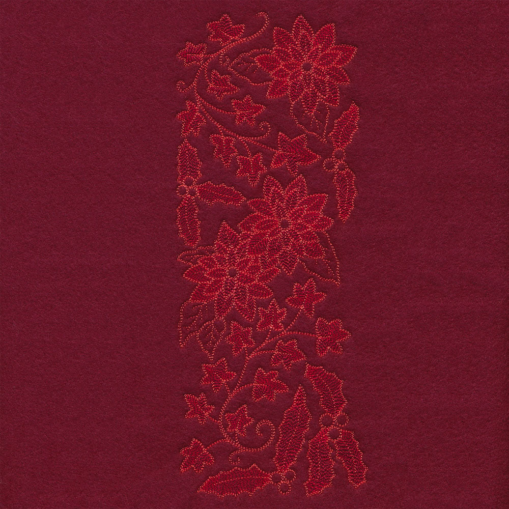Christmas Border - Poinsettia – Embroidery Library