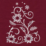 Christmas Tree Skirt - Poinsettia (Whitework)
