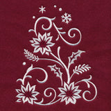 Christmas Tree Skirt - Poinsettia (Whitework)