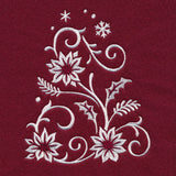 Christmas Tree Skirt - Poinsettia (Whitework)