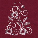 Christmas Tree Skirt - Poinsettia (Whitework)