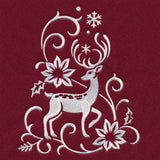 Christmas Tree Skirt - Reindeer (Whitework)