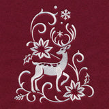 Christmas Tree Skirt - Reindeer (Whitework)