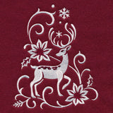 Christmas Tree Skirt - Reindeer (Whitework)