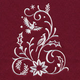 Christmas Tree Skirt - Cardinal (Whitework)