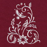 Christmas Tree Skirt - Cardinal (Whitework)