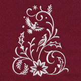 Christmas Tree Skirt - Cardinal (Whitework)