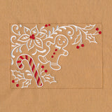 Gingerbread Christmas Placemat Corner - Top Left