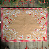 Gingerbread Christmas Placemat Corner - Bottom Left