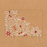 Gingerbread Christmas Placemat Corner - Bottom Left