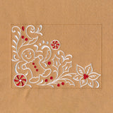 Gingerbread Christmas Placemat Corner - Bottom Left