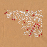 Gingerbread Christmas Placemat Corner - Top Right