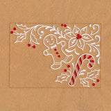 Gingerbread Christmas Placemat Corner - Top Right