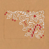 Gingerbread Christmas Placemat Corner - Top Right