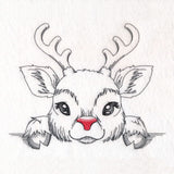Peeking Reindeer Sketch