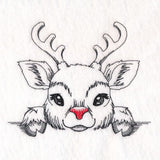 Peeking Reindeer Sketch