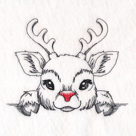 Peeking Reindeer Sketch