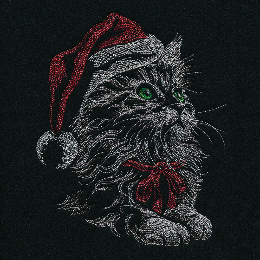 Gazing Christmas Kitten