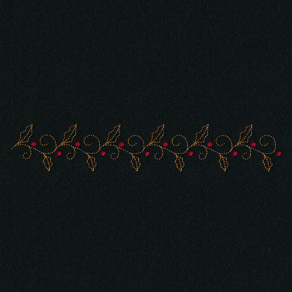 Delicate Holiday Border - Holly