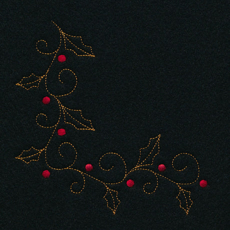 Delicate Holiday Corner - Holly