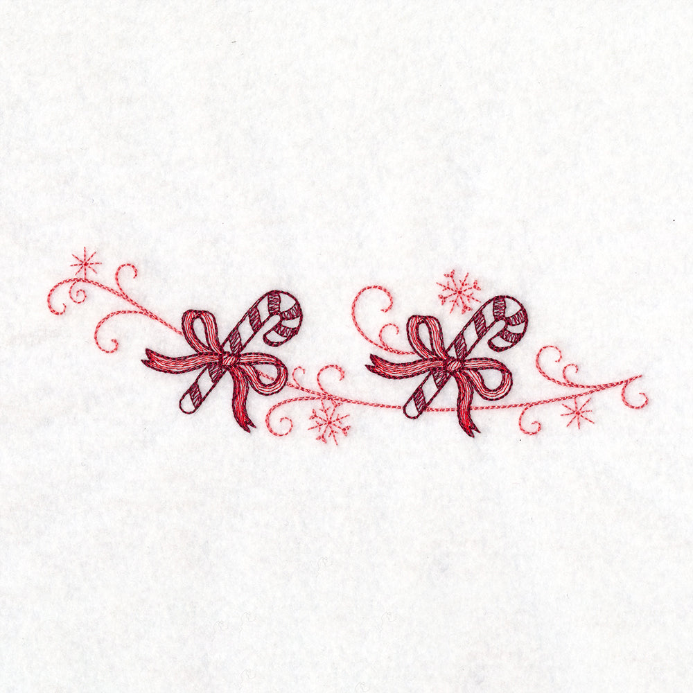 Christmas Delft Candy Cane Border