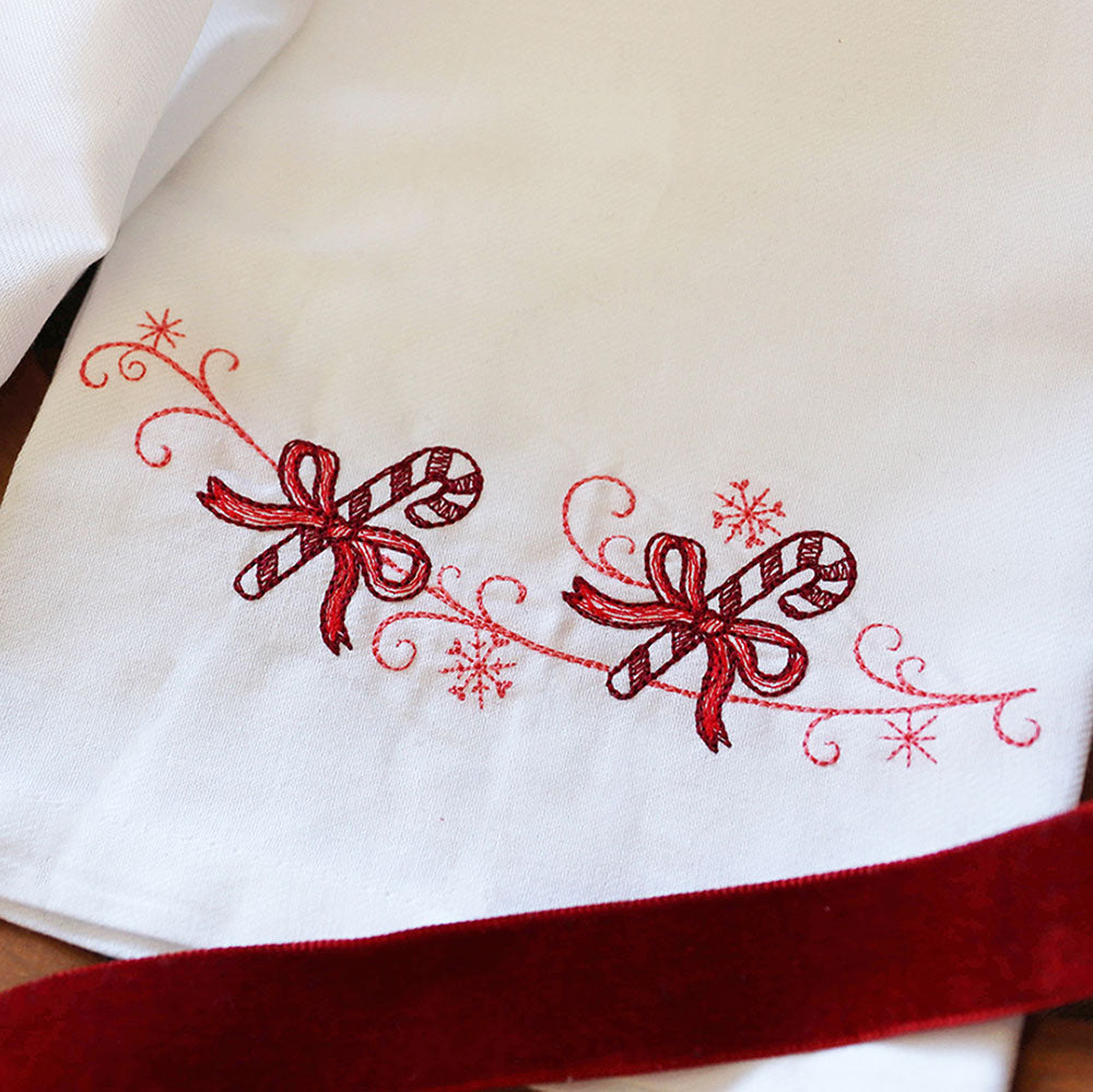 Christmas Delft Candy Cane Border