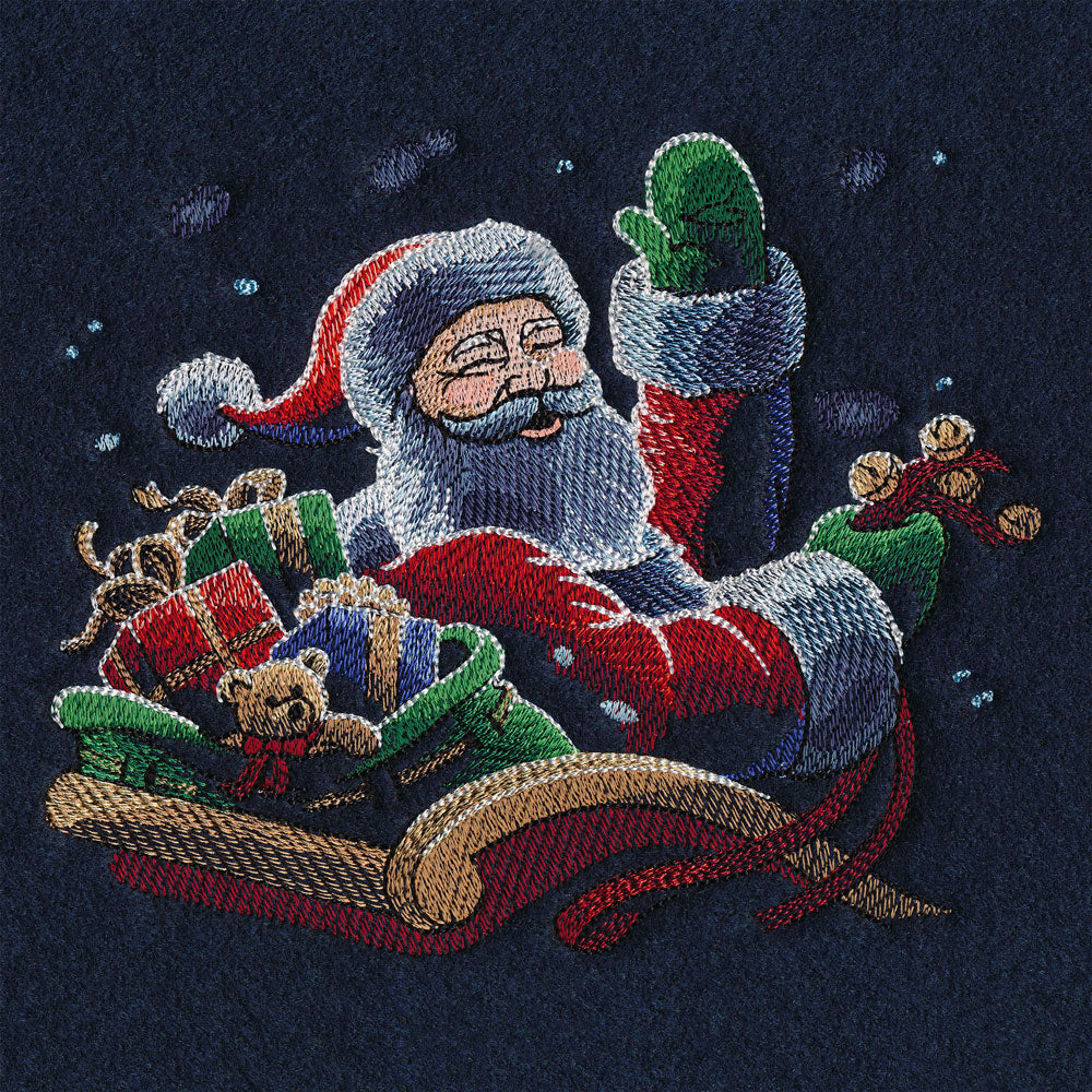 Classic Santa Sleigh Ride – Embroidery Library