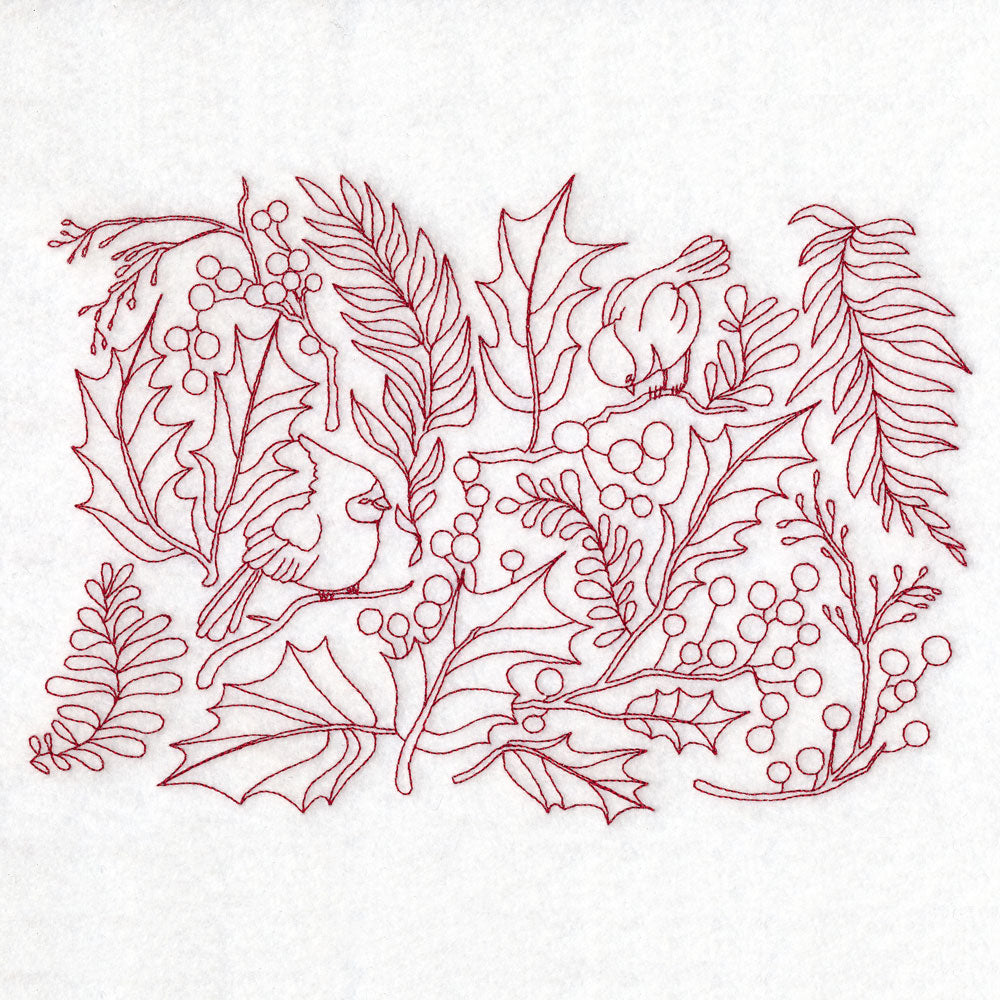 Perfectly Repeatable Christmas Blooms and Cardinals