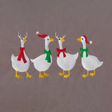 Christmas Party Geese Border