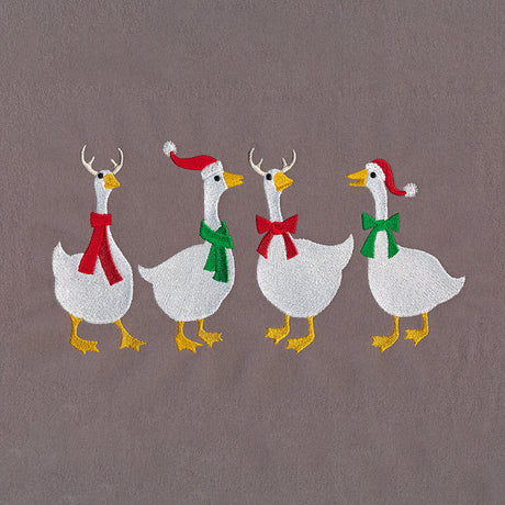 Christmas Party Geese Border