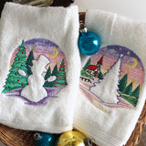 Christmas Snowman Silhouette (Embossed)