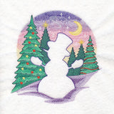 Christmas Snowman Silhouette (Embossed)