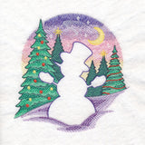 Christmas Snowman Silhouette (Embossed)