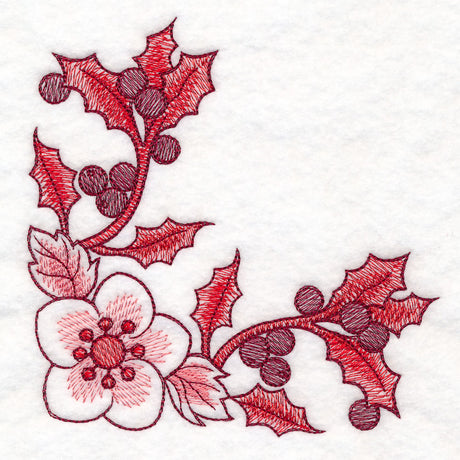 Christmas Delft Holly Corner