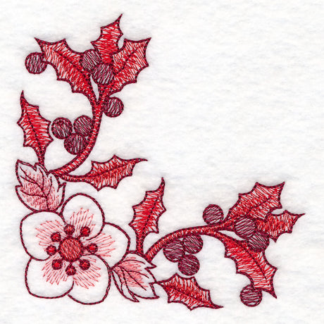 Christmas Delft Holly Corner