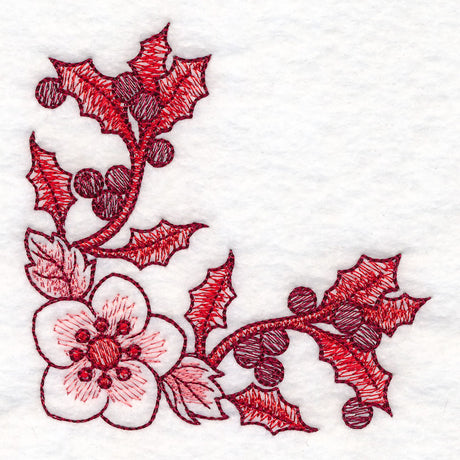 Christmas Delft Holly Corner