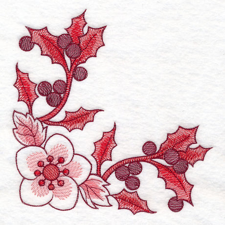 Christmas Delft Holly Corner