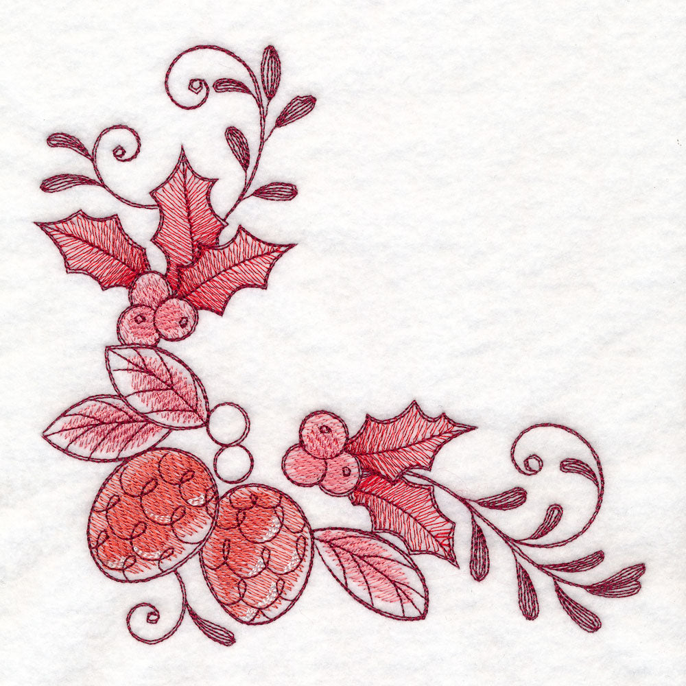 Christmas Delft Pinecones Corner